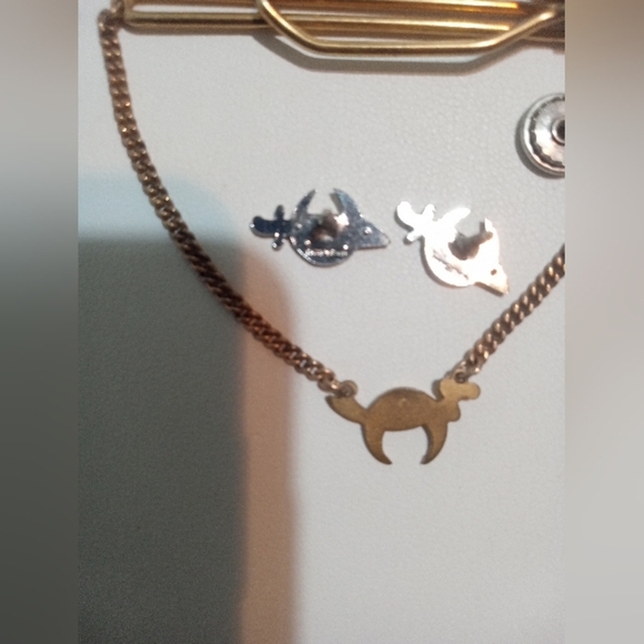 SHRINERS FREEMASON MASONIC TIE CLIP 1/20 12K GOLD FILLED + 2 Hat Pins Sterling - Picture 8 of 10